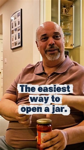 Jonathan and I have a constant argument around jar opening. I like to use our v-shaped opener with teeth and he despises it saying it makes the lid of the jar too sharp. We were telling our friend @mariofeldman (you may remember him from his microwave flan fame) about this and he told us about this trick. He was genuinely shocked not everyone opens jars his way. Whaat? How do you do it? #howtoopenajar #jar #kitchenhack #kitchentip | Cupcake Project