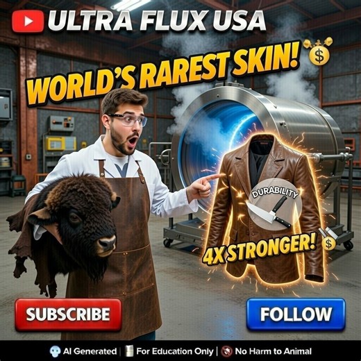 inside the elite european bison tannery: the 2026 process of the world's rarest leather 🏭✨ ​ $5,000 per hide? watch the high-tech transformation of massive bison skins 🚀💎 ​ ​welcome to ultra flux usa ⚙️ see how fascinating products are made, from massive factories to high-tech production lines 🌍 ​is this the strongest material in the fashion world? 🦬🏗️ today, ryan007 is taking you inside a high-security european bison tannery to witness the incredible 2026 engineering behind the world's ra