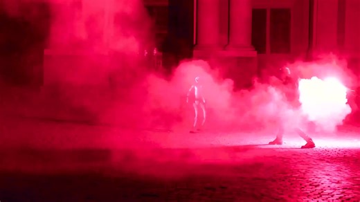 16K views · 238 reactions | On the UN International Day of Light, a town in the Italian Alps was lit up by a series of SOS flares in a symbolic global call to attention concerning the future relationship between robots and humans | Reuters | Facebook