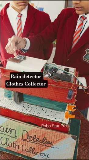 Rain Detector Clothes Collector project #ai #innovation #robotics #shorts