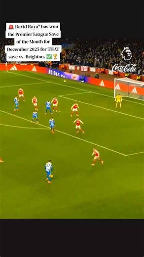 Area Gang on Instagram: "David Raya wins the Premier League Save of the Month for his heroic stop against Brighton in December. 🏅 #Arsenal #PremierLeague #Raya"