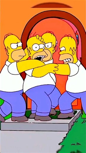 Homer gets attacked by his clones #simpsons #thesimpsons #cartoon