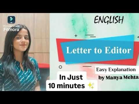 letter to editor | format | easy explanation | formal letter writing with example #lettertoeditor