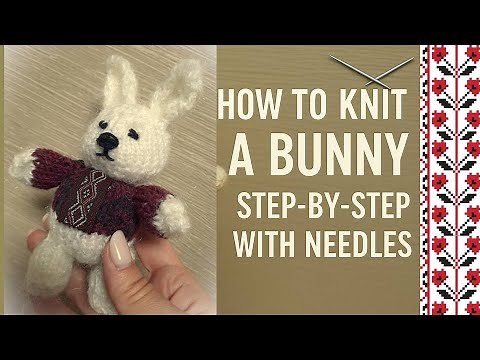 Easy Bunny Knitting Pattern for Beginners]Step by step tutorial]Knitted toy