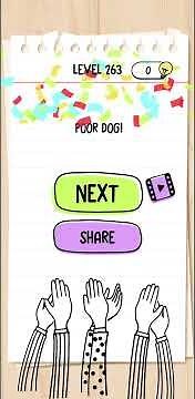 Brain Test Level 263 (NEW) The cat needs to get to the fish again Answer