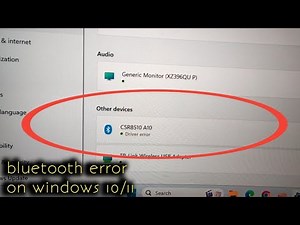 Pc Laptop | how to fix bluetooth driver error in windows 10/11 | bluetooth error windows 10