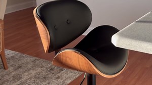 Adjustable Swivel Bar Stools Chair,Counter Height Bar Stools with Back,350 LBS PU Leather Bar Stool for Kitchen Island,Upholstered Pub Stools with Footrest (Black, Set of 1)