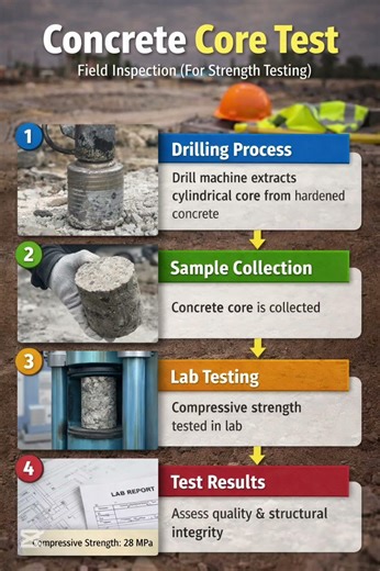 Concrete Core Test | Basic knowledge for Civil Engineering | #shorts #civilengineering #knowledge