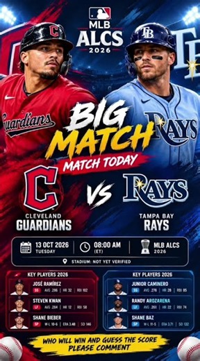 ⚾ Guardians vs Rays 🔥 | ALCS Game 2 MLB Playoffs 2026 #shorts
