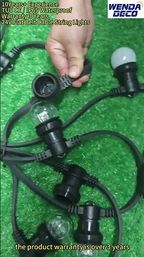 24V Flat Belt Cable String Lights