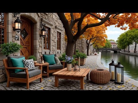 Fall Jazz Music - Relaxing Autumn Vibes by the River - Cozy Coffee Shop Ambiance