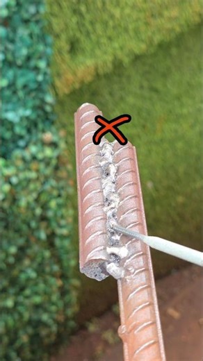 simple tricks to fix bad welding of iron reinforcement #stickwelding #welding