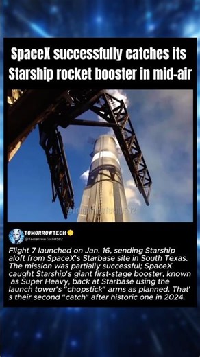 SpaceX Catches Giant Rocket Mid-Air🤯🔥#technology #spacex #engineering