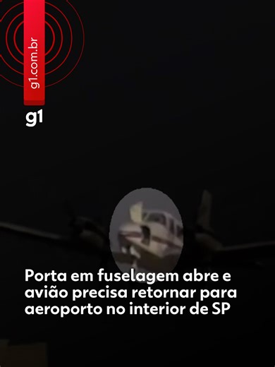 Interior de SP - Uma aeronave precisou retornar ao Aeroporto de Sorocaba (SP) na tarde desta quarta-feira (21) depois que uma porta na fuselagem se abriu. As imagens mostram a aeronave no ar, já com a porta que dá acesso ao bagageiro aberta. Com menos de um minuto no ar, o piloto avisa a torre que precisará retornar ao aeroporto. Em seguida, uma imagem mostra o avião já no solo. De acordo com a VOA SP, que administra o Aeroporto de Sorocaba, a situação é normal durante os testes em uma aeronave 