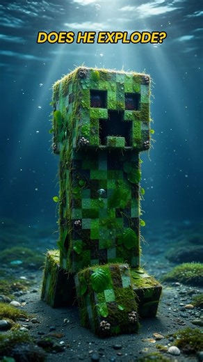 Can a Creeper EXPLODE underwater? 💥 #minecraft