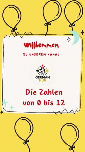 Die Zahlen von 0 bis 12