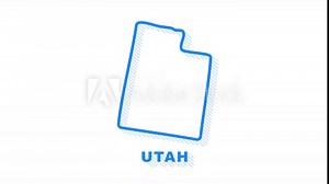 Utah county map outline animation. Motion graphics. Stock Video