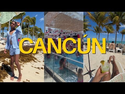 TRAVEL VLOG 🌴| Cancun travel vlog, all inclusive resort, pool parties + more!