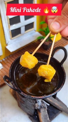 Miniature Soyabeen Pakode 🔥| Mini Real Cooking 🤯| Tiny Foods 😋| Mini Foods 🤩 #mini #tinyfood #viral