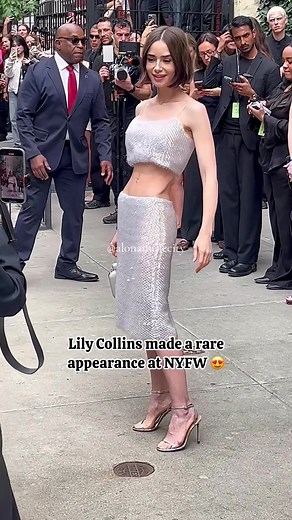 Lily Collins Shines at Calvin Klein Fashion Show