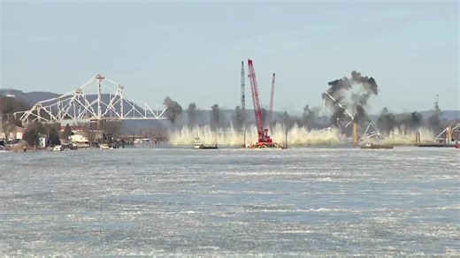 Iowa bridge implosion: Watch video of Black Hawk Bridge demolition