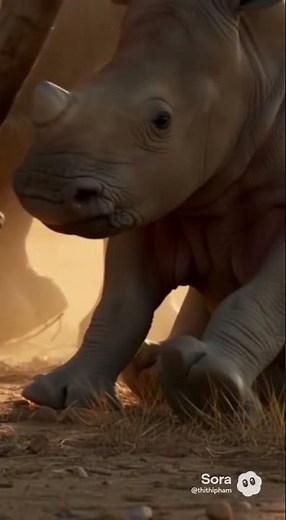 Baby Rhino Escapes Giant Python Attack in the Nick of Time Caught on Camera