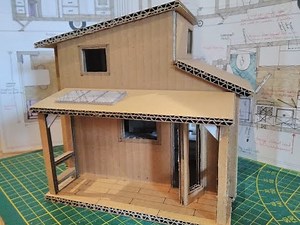 How to design and make a prototype tiny house model from cardboard - simple DIY