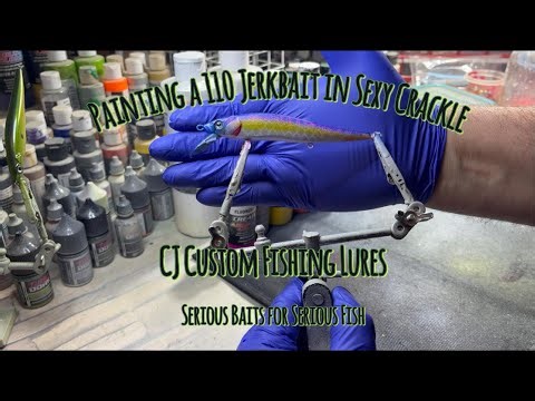 Painting a 110 Jerkbait in Sexy Crackle