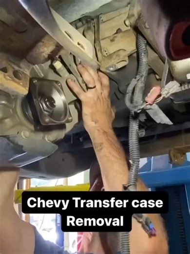 Chevy transfer case removal. #Chevy #Chevrolet #GMTrucks #ChevyTruck