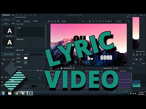 How To Make A Lyric Video [Motion Graphics] Using Filmora 9