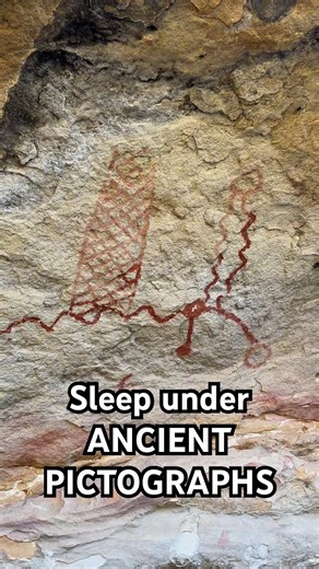 Found this pictograph panel above an old bed spring at a sheepherder camp.