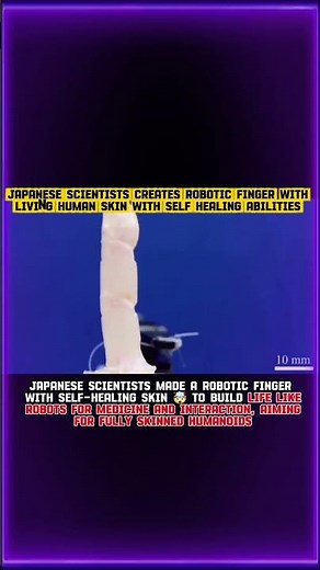 Japanese Scientists Creates Self Healing Robotic Finger 😱🔥 #japanesefinher #selfhealingfinger finger