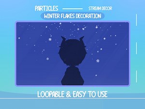 Loopable Winter Flakes Particle Overlay for Streaming | OBS & Twitch | Snow Particles - Etsy