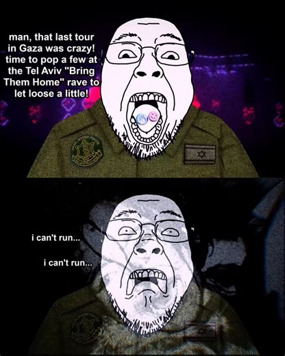 pandemonium regnat on Instagram: "in absence of concrete consequences, one can only hope their conscience escapes their repression to haunt them every now and then #meme #wojak #wojakmeme #wojakart #based #basedmeme #cringe #cringememe #politigram #politics #politicalmeme #political #politicalmemes #theorygram #philosophy #philosophymemes #trump #trump2024 #trump2020 #trumptrain #democrat #republican #rave #techno #telaviv #israel #idf #gaza #palestine"