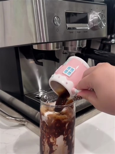 Homemade iced lattes made easy with the Gevi Espresso Machine with built-in grinder ☕🧊 #geviespressomachine #geviespresso #icedlattes #coffeeathome #latteathome #coffeemagic #coffeedrink #coffeelover #coffeetime #coffeeroutine #coffeetok