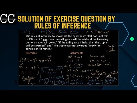 exercise question of rule of inference | solution of rule of inference problem