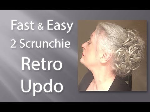 Fast & Easy - 2 Scrunchie Retro Updo Hairstyle