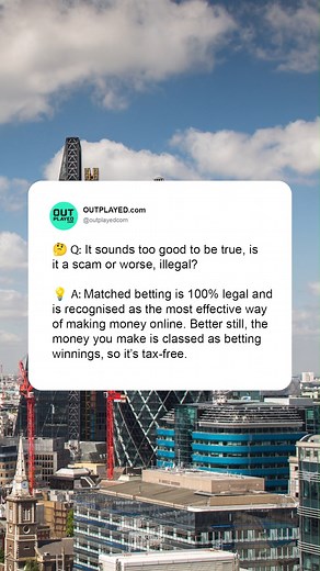 100% legit. And tax-free. You can't beat this side hustle. 💯 #matchedbetting #sidehustle | OUTPLAYED.com