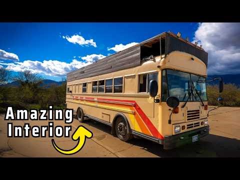 From School Bus to AMAZING Tiny House | Couple Achieves Max Freedom!