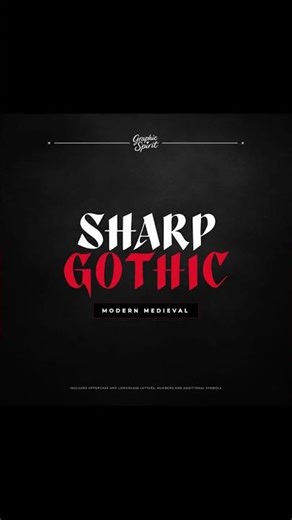 📐 Sharp Gothic Decorative Font #gothic #design #decorativefont #font