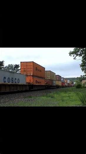 CSX Intermodal Train with CSX AC4400CW 590 leading Schenectady NY June 2003