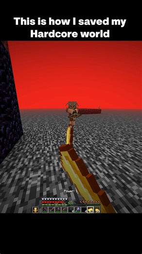 I almost lost my Hardcore world…#minecraft