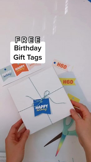 DIY Printable Gift Tags (perfect for last minute!) 🎁 #diy #papercraft #freebie #learnontiktok #tiktokpartner