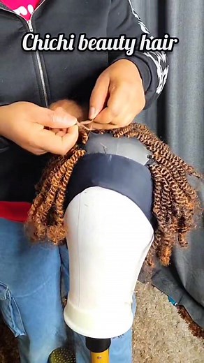 Beautiful headband kinky twist short wig #hairstyle #tutorial #contentcreator #hairgrowth | Chichi beauty hair