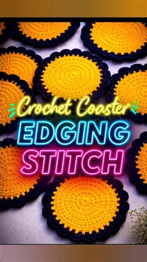 Easy Crochet Edging Stitch for Coasters | Beginner FriendlySimple & Beautiful Crochet Edging stich