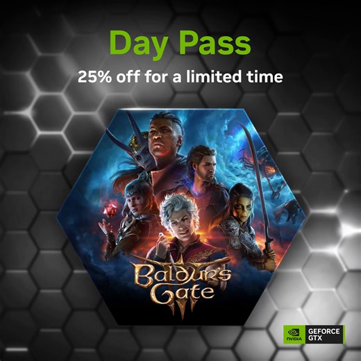 Want a taste of a Ultimate or Performance membership? 👀 Try either today with GFN Day Pass - 25% off for a limited time! 👉 https://nvda.ws/48CACZb | GeForce NOW