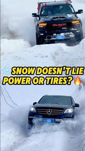 SNOW DOESN’T LIE 2: POWER, TIRES, OR 4WD? ❄️🔥 #car #offraod #offroading