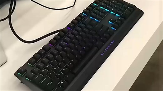 外星人（Alienware）AW510K 游戏机械键盘 家用有线键盘 机械矮红轴 高端电竞RGB外设 送男友送女友 黑色