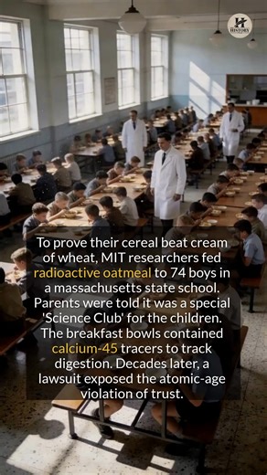 187K views · 1.8K reactions | A nutritious breakfast turned into a secret radiation experiment for 74 unknowing children. #history #facts #historyfacts | The History Page | Facebook