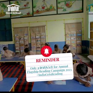 29 reactions | 2 days left for our Annual Flagship Reading Campaign #IndiaGetsReading.  Stay connected for all the thrilling updates! ✨ #countdown #countdownbegins #3daysleft #2daystogo #reading #readinghaibts #20yearsofRtR | Room to Read India | Facebook